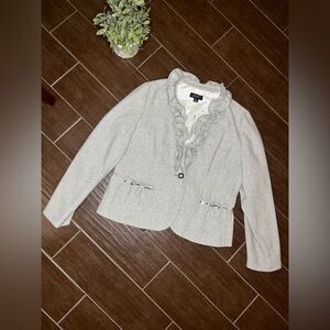 Josephine powder grey tweed blazer sz 16